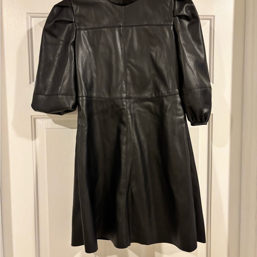 BCBG Girls Black Faux Leather Dress